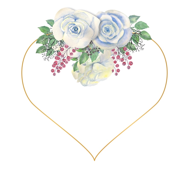 Photo cadre aquarelle avec des fleurs