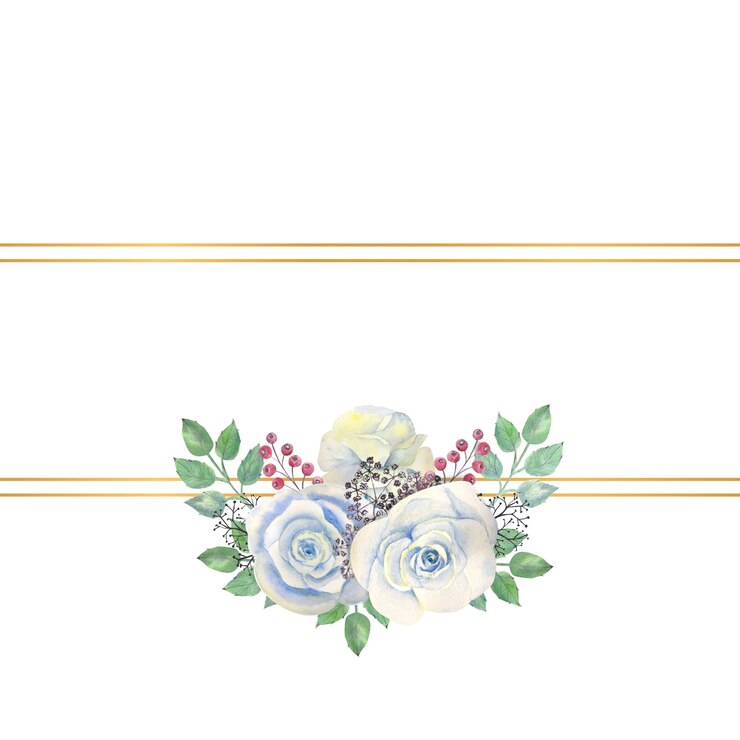 Photo cadre aquarelle avec des fleurs
