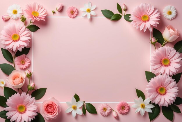 Cadre d'arrière-plan d'image de fleur avec beaucoup d'espace de copie magnifique