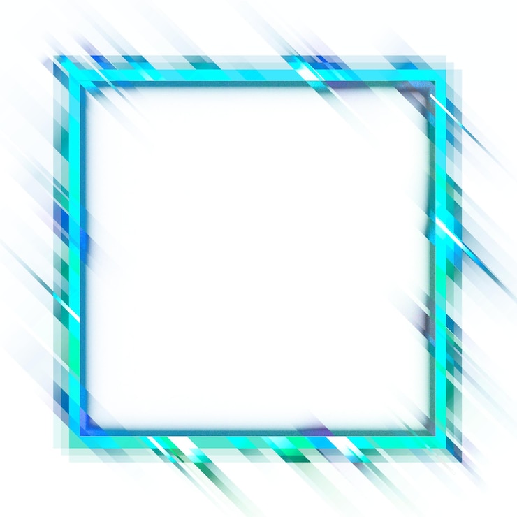 Photo cadre au néon futuriste png fond transparent