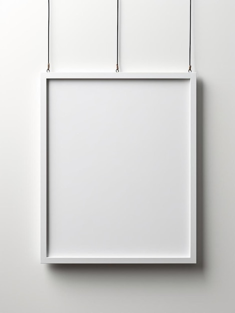 un cadre blanc avec un cadre blanc en bas.