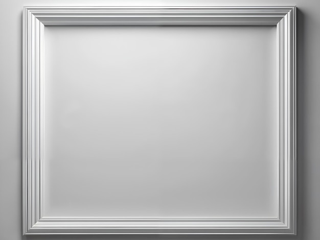 Un cadre blanc sur un mur blanc