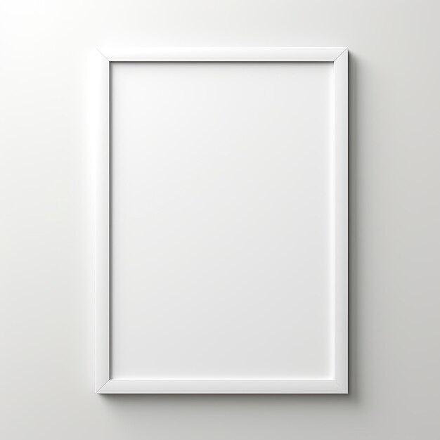 Photo un cadre blanc pour l'expression artistique un cadre blanc vide pour l'affiche