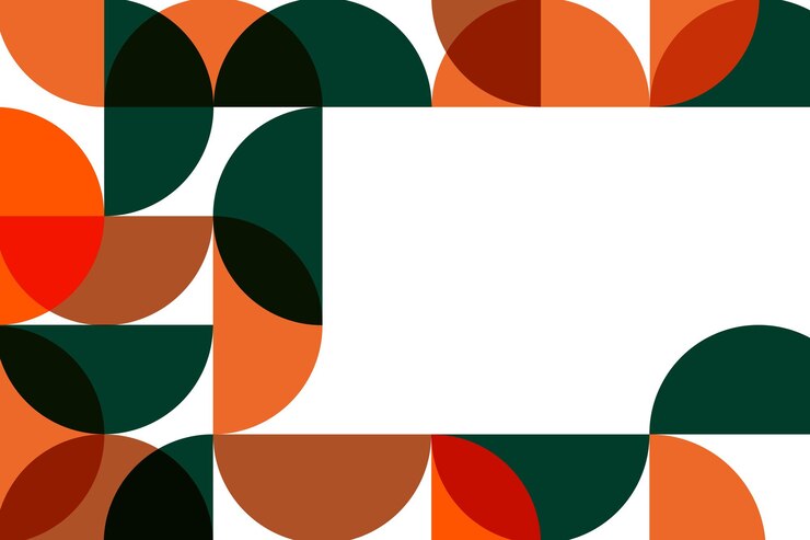 Photo le cadre de la bordure orange bauhaus png à fond transparent