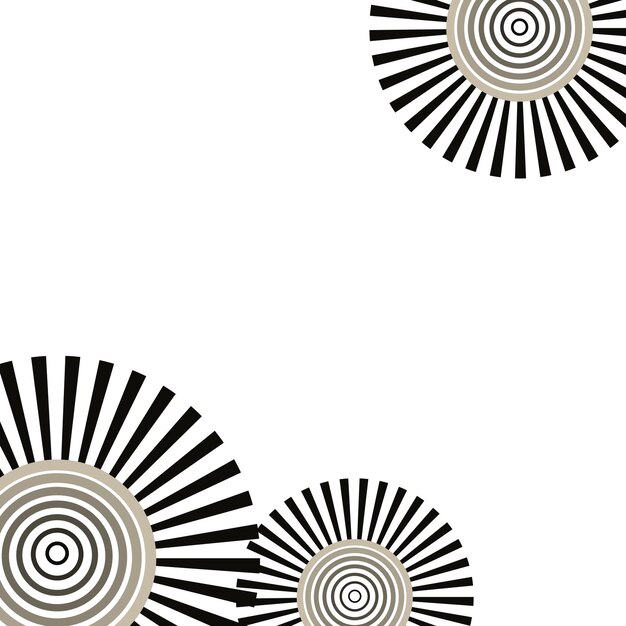Cadre de bordure png géométrique noir conception graphique ronde sans couture