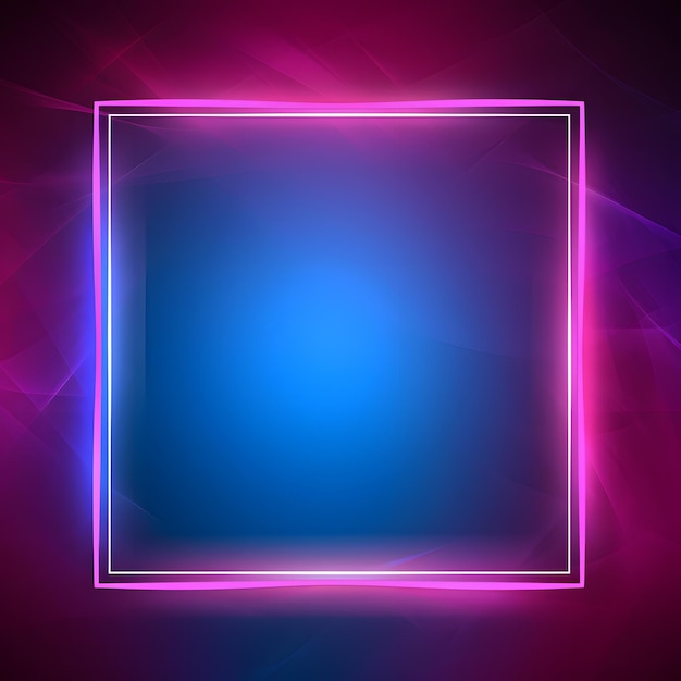 cadre carré cadre photo néon vide vide pour le fond jolie toile de fond