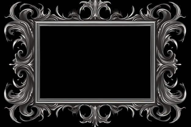 Photo un cadre carré avec des éclaboussures de peinture blanche sur fond noir