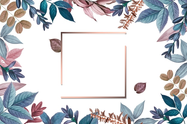 Le cadre carré en or rose est transparent png