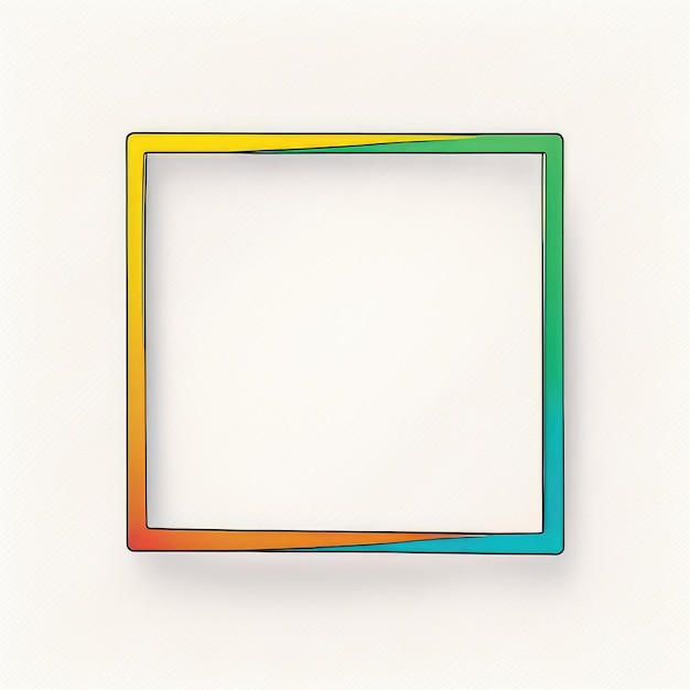 Photo cadre carré vide sur fond blanc