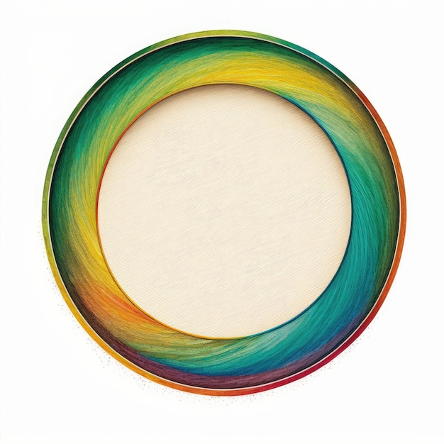 Cadre de cercle vide sur fond blanc