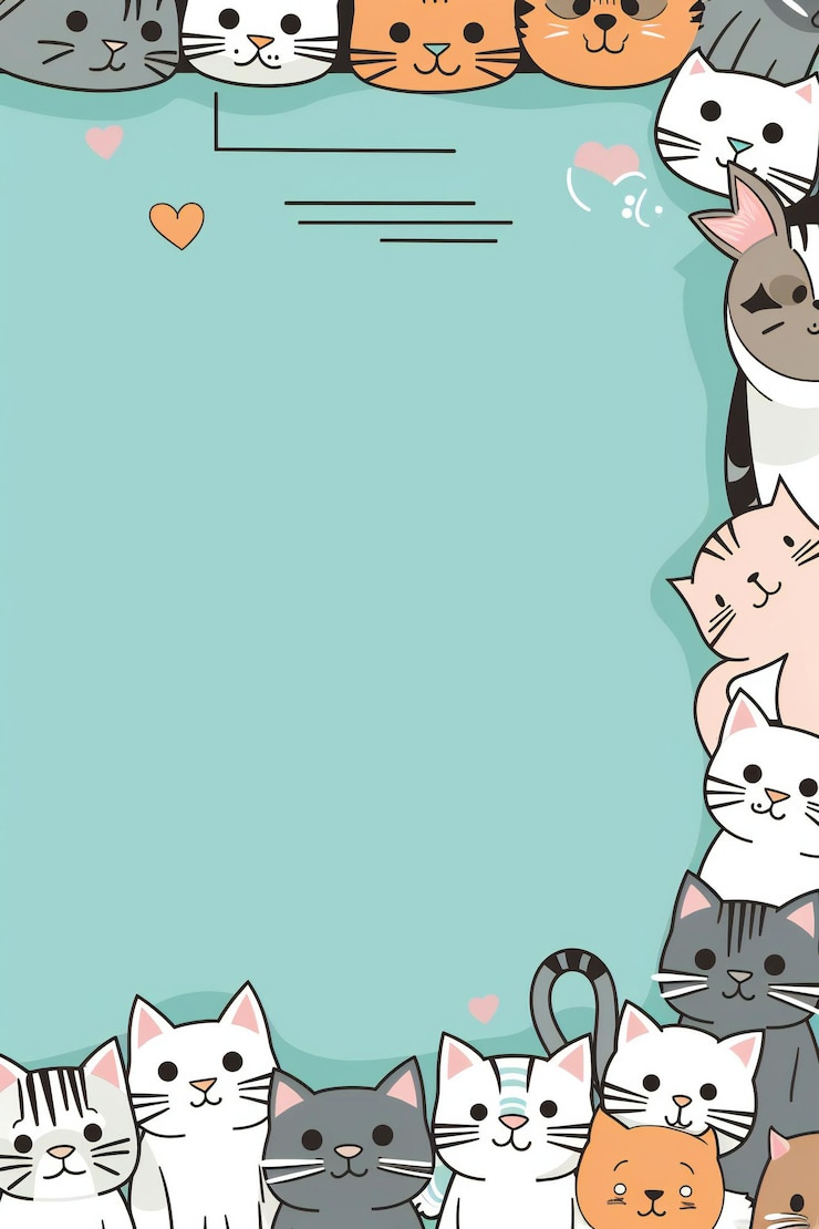Un cadre de chat coloré avec un coeur et les mots chat dessus.