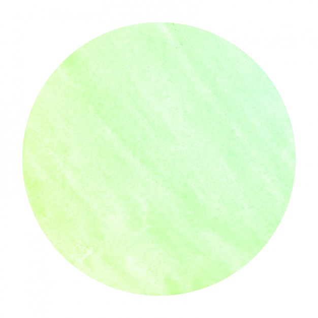 Cadre circulaire aquarelle dessiné main verte