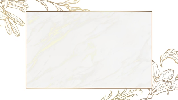 Cadre de conception florale esthétique Png fond transparent