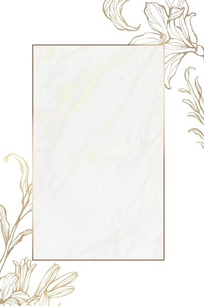 Cadre de conception florale esthétique Png fond transparent
