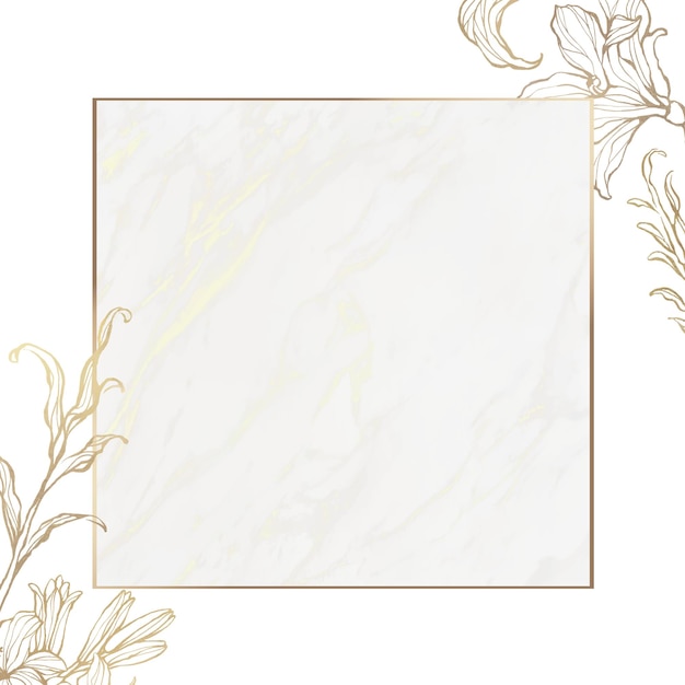 Cadre de conception florale esthétique Png fond transparent