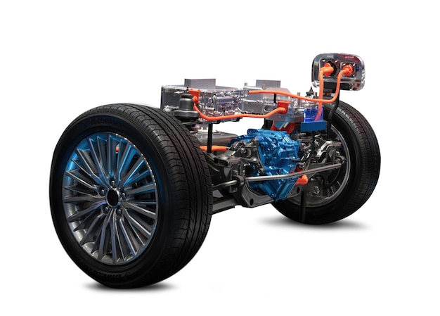 Photo cadre de construction de moteur de composants de véhicule électrique ev