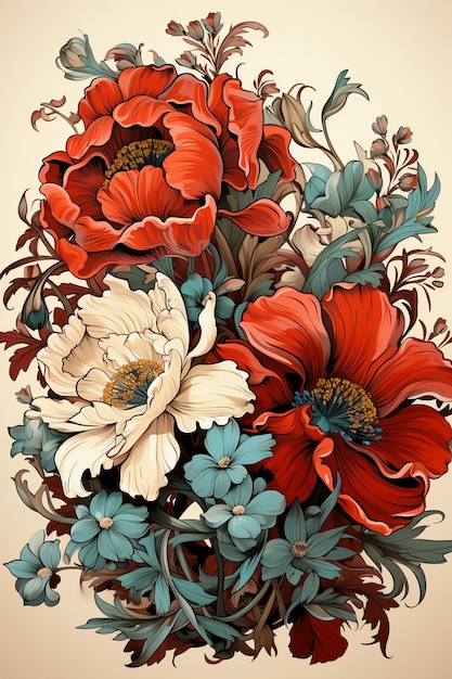 cadre avec fleurs bord orné cadre bord blanc cadre bord rouge cadre fleur décor cadre bord baroque