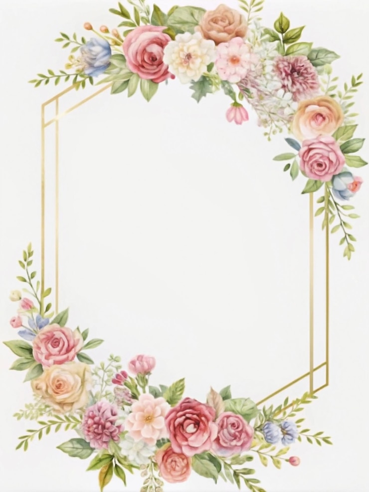 Photo un cadre de fleurs colorées