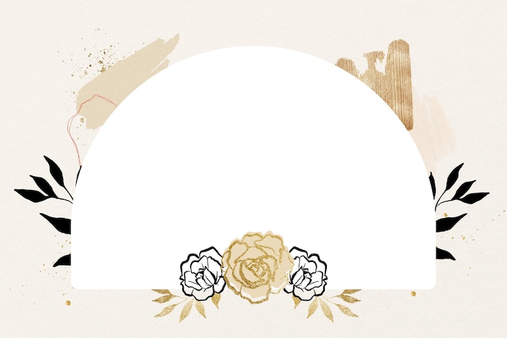 Photo cadre de fleurs png design botanique simple pour carte de mariage design transparent