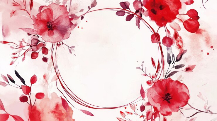 Photo cadre floral à l'aquarelle