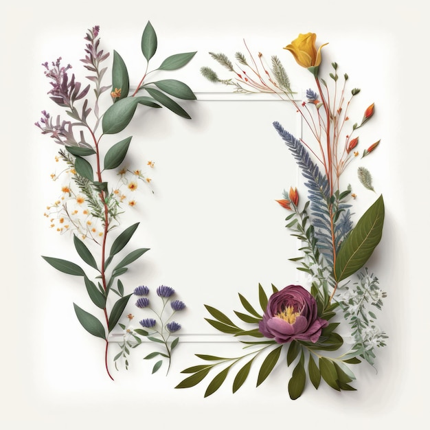 Cadre floral Illustration AI GenerativexA