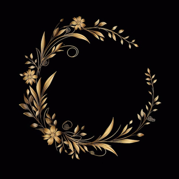 Un cadre floral vectoriel élégant