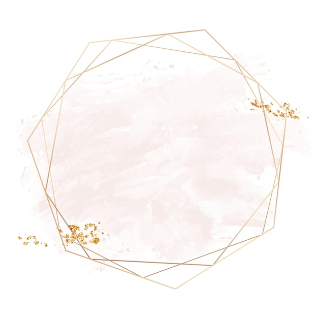 Cadre géométrique doré Png fond transparent