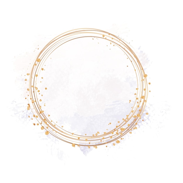 Cadre géométrique doré Png fond transparent