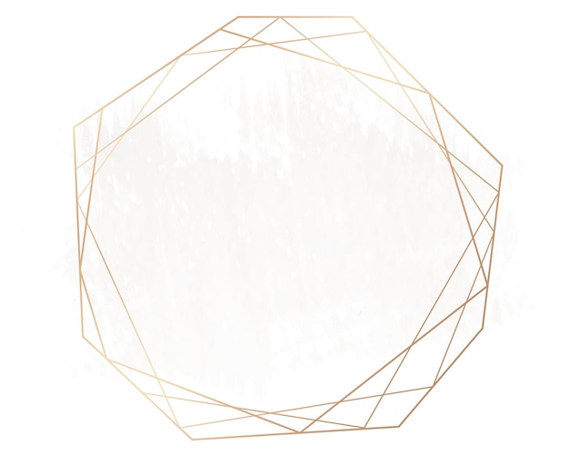 Cadre géométrique doré Png fond transparent