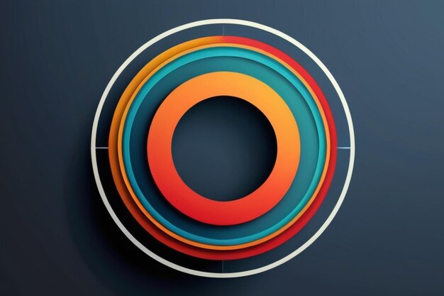 Photo cadre géométrique à partir de cercles vectoriel papier peint de fond abstrait