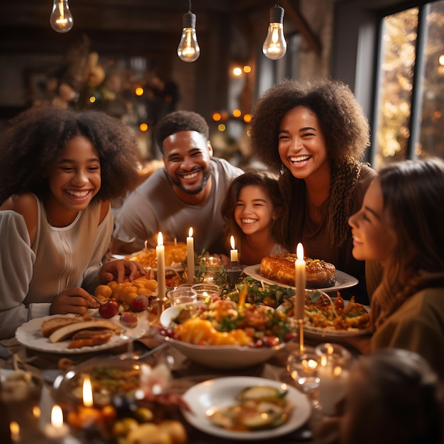 Cadre de gratitude, une scène réconfortante capturant l'idée de conception des vacances de Thanksgiving d'Essenc