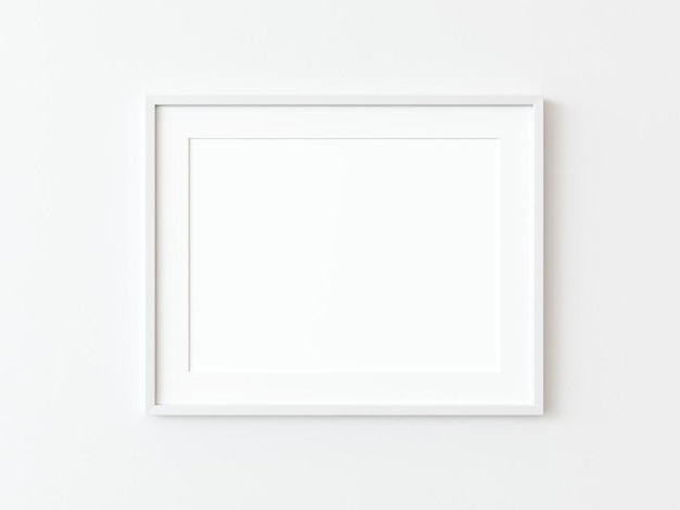 Un cadre horizontal rectangulaire mince blanc suspendu à un t blanc