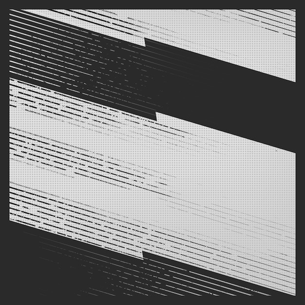 Cadre d'image créatif noir et blanc monochrome illustration en échelle de gris texte artistique ou images espace réservé modèle de mock-up