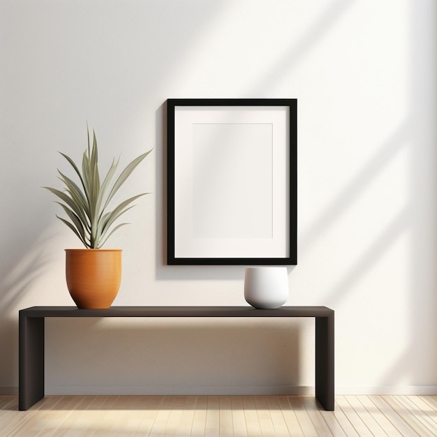 cadre d'image moderne sur une étagère