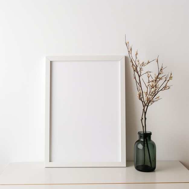 cadre d'image moderne sur une étagère