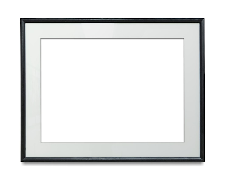 Photo le cadre d'image noir est transparent png