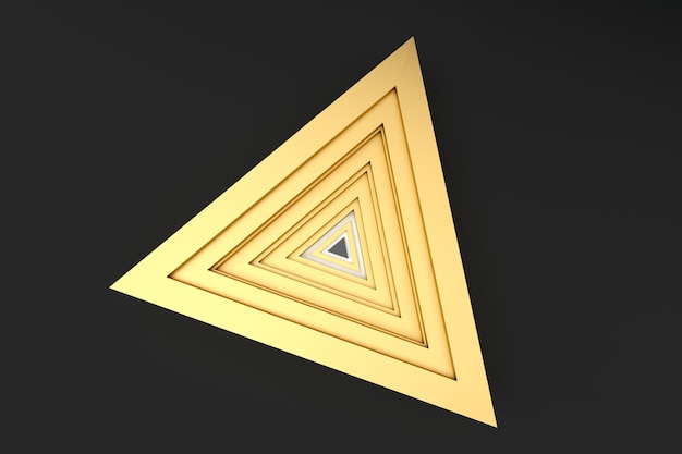 Cadre en métal triangle poli rendu 3d