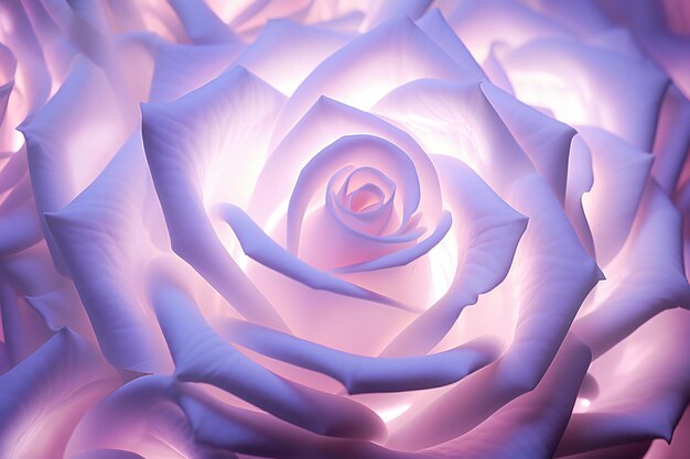 Cadre à motif de rose diffuse douce avec rétroéclairage