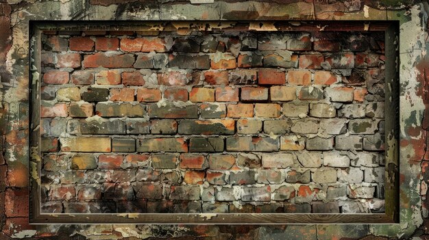 Cadre de mur en briques dégueulasse IA générative