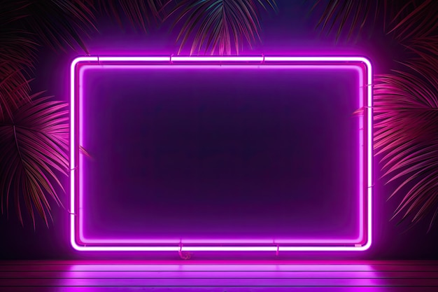 cadre néon violet