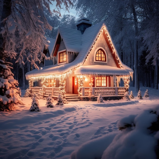 Cadre de Noël dans une ambiance chaleureuse