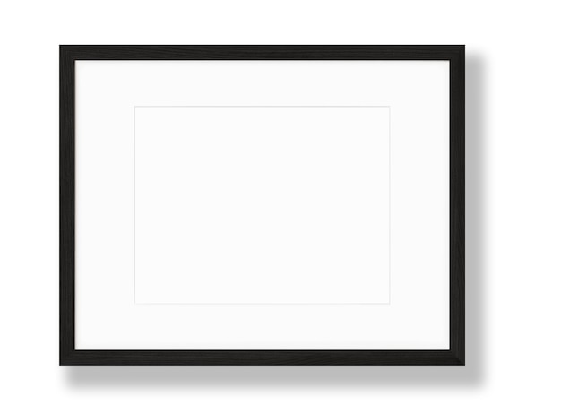 Un cadre noir avec une bordure blanche sur fond blanc.