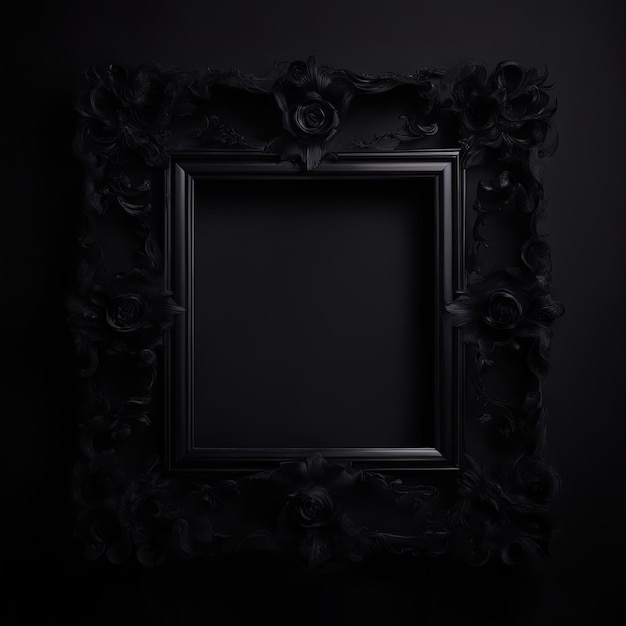 cadre noir sur fond noircadre noir vide sur fond noir
