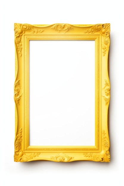 un cadre en or avec un motif floral
