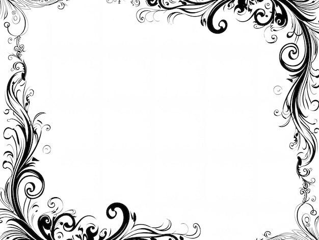 Photo cadre ornemental isolé sur fond blanc illustration vectorielle