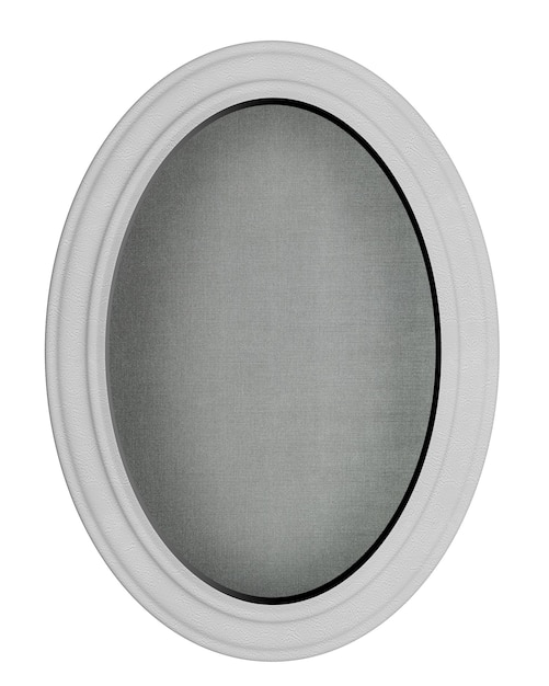 Cadre ovale moderne sur fond blanc