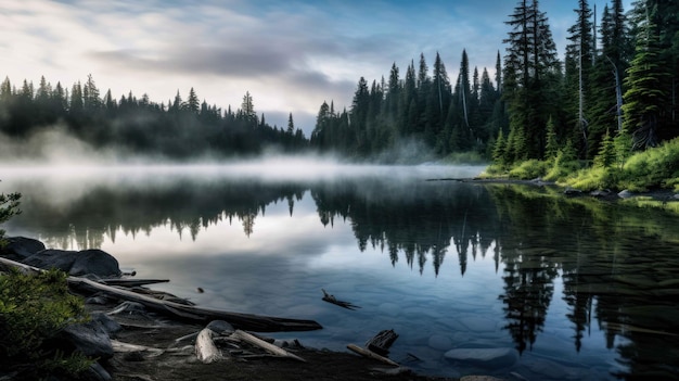 le cadre paisible d'un lac serein où les cérémonies commémoratives