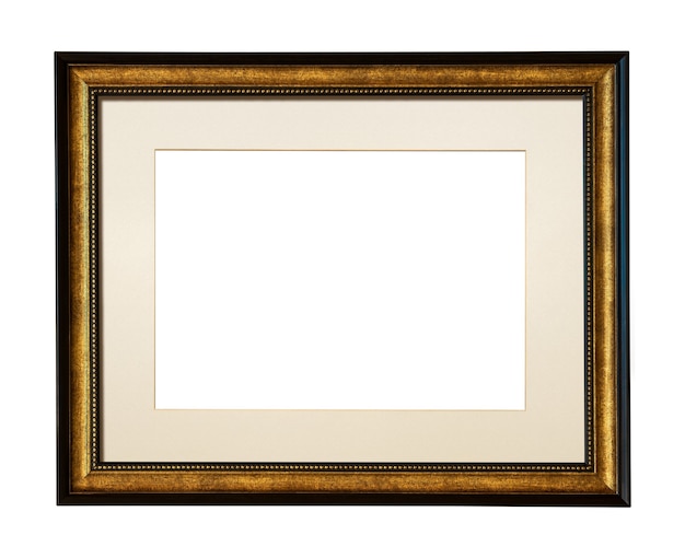 Cadre photo carré en bois pour ajouter votre photo isolé sur blanc