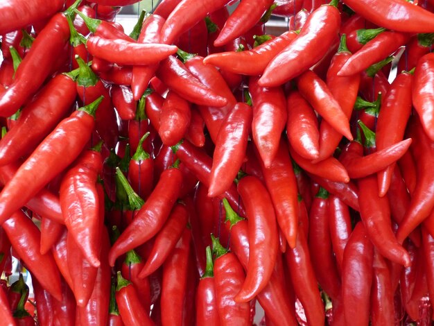 Un cadre plein de piments rouges