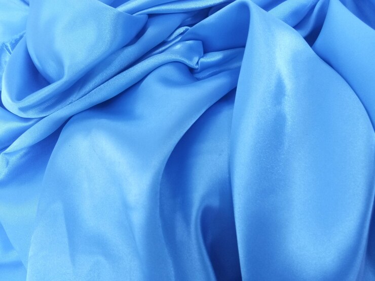 Photo un cadre plein de tissu bleu
